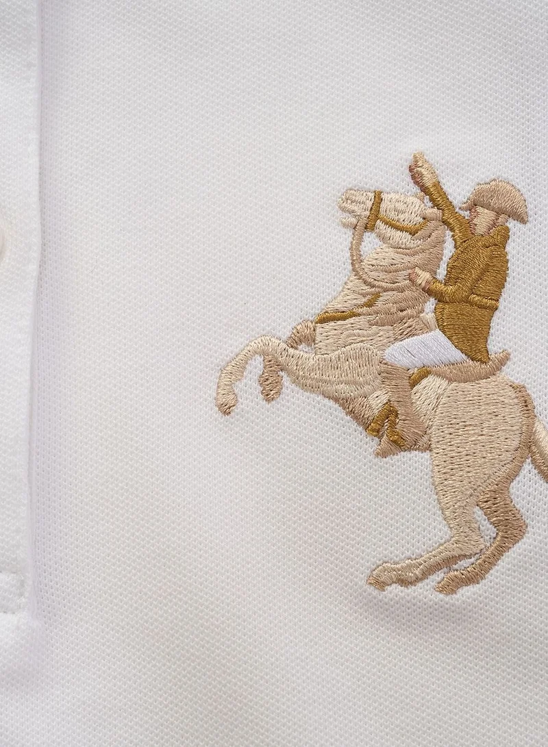 GIORDANO  Women’s Slim Fit Embroidered Napoleon Polo for Women | Best Price UAE